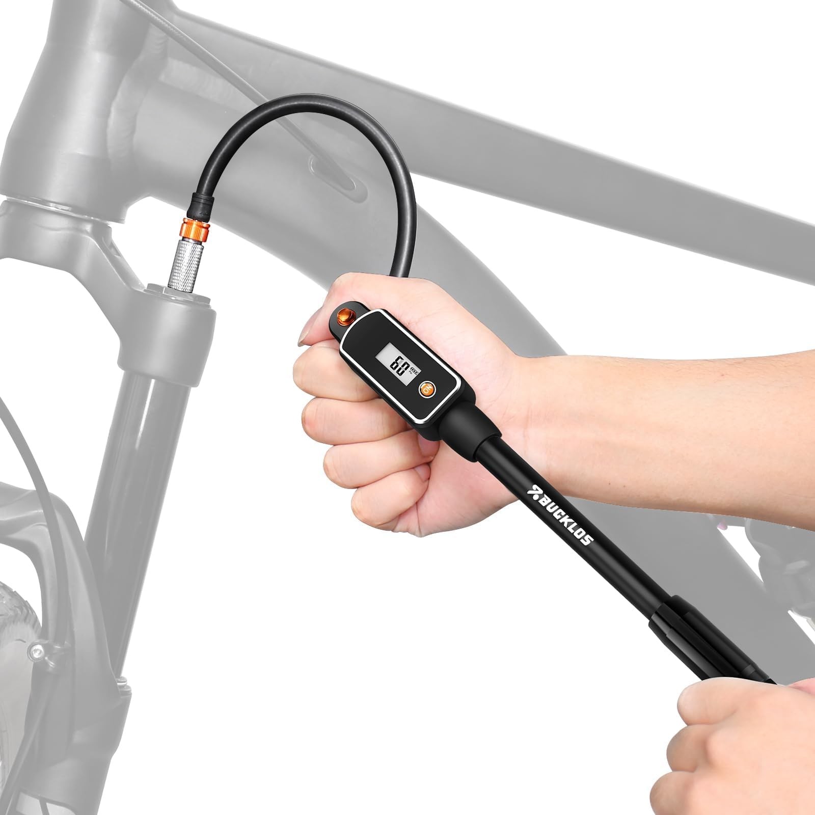 «Bike Shock Pump with Digital Gauge for Mountain & Road Bikes 320 PSI»