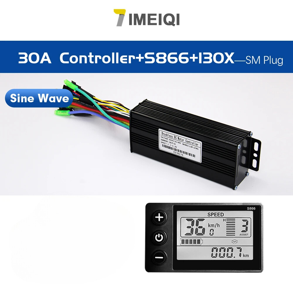 Electric Bike Sinawave Controller 36V/48V 17A 26A 30A 40A with LCD S866 Display