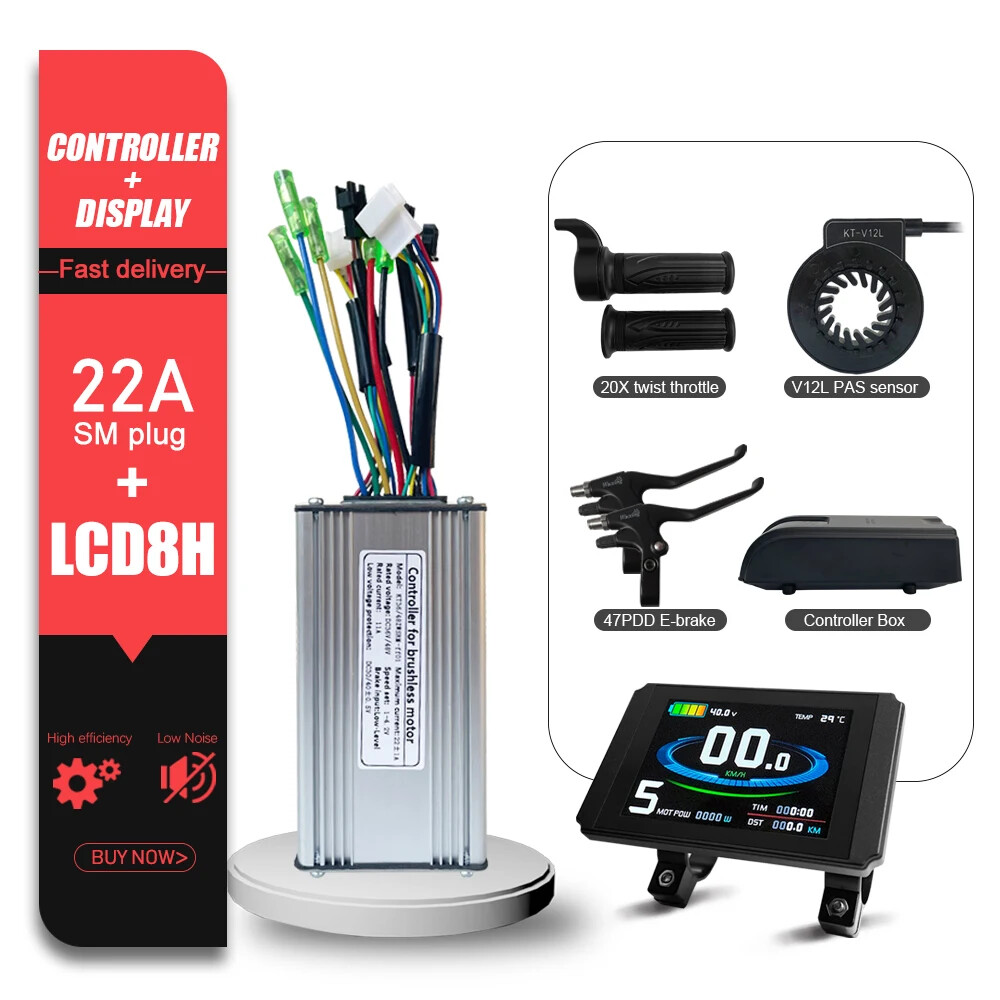 E-bike Controller 36V 48V 500W LCD3 8H LED880 Display SM/WP Plug with Light