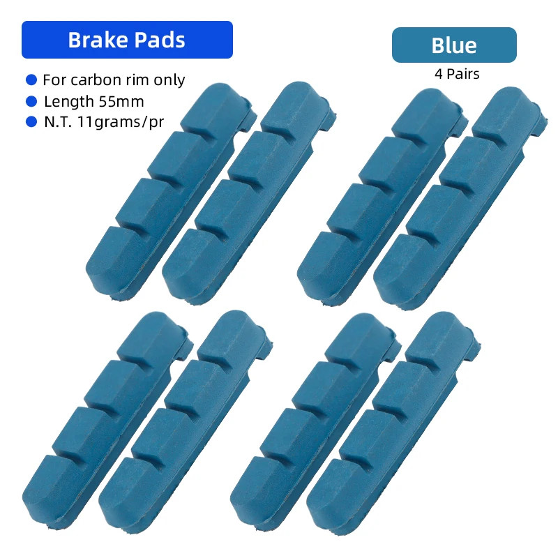 Carbon Rim Brake Pads Cork Compound Road Bike Caliper Braking Inserts for Carbon