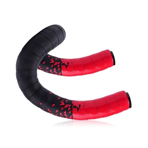 Handlebar Tape for Road Bike – 3mm Thick Shock-Absorbing Set of 2 Black to Red
