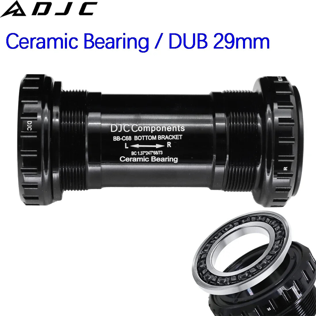 DJC Bike Sealed Ceramic Steel Bearing for SRAM DUB Bottom Bracket 68/73mm 29mm