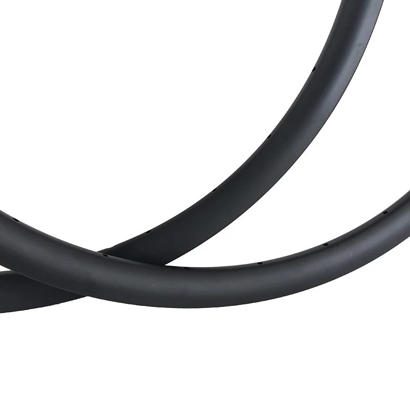 700C Gravel Road Bike Tubeless Carbon Rims 27*30mm UD 3K Matte Glossy Rings 2pcs