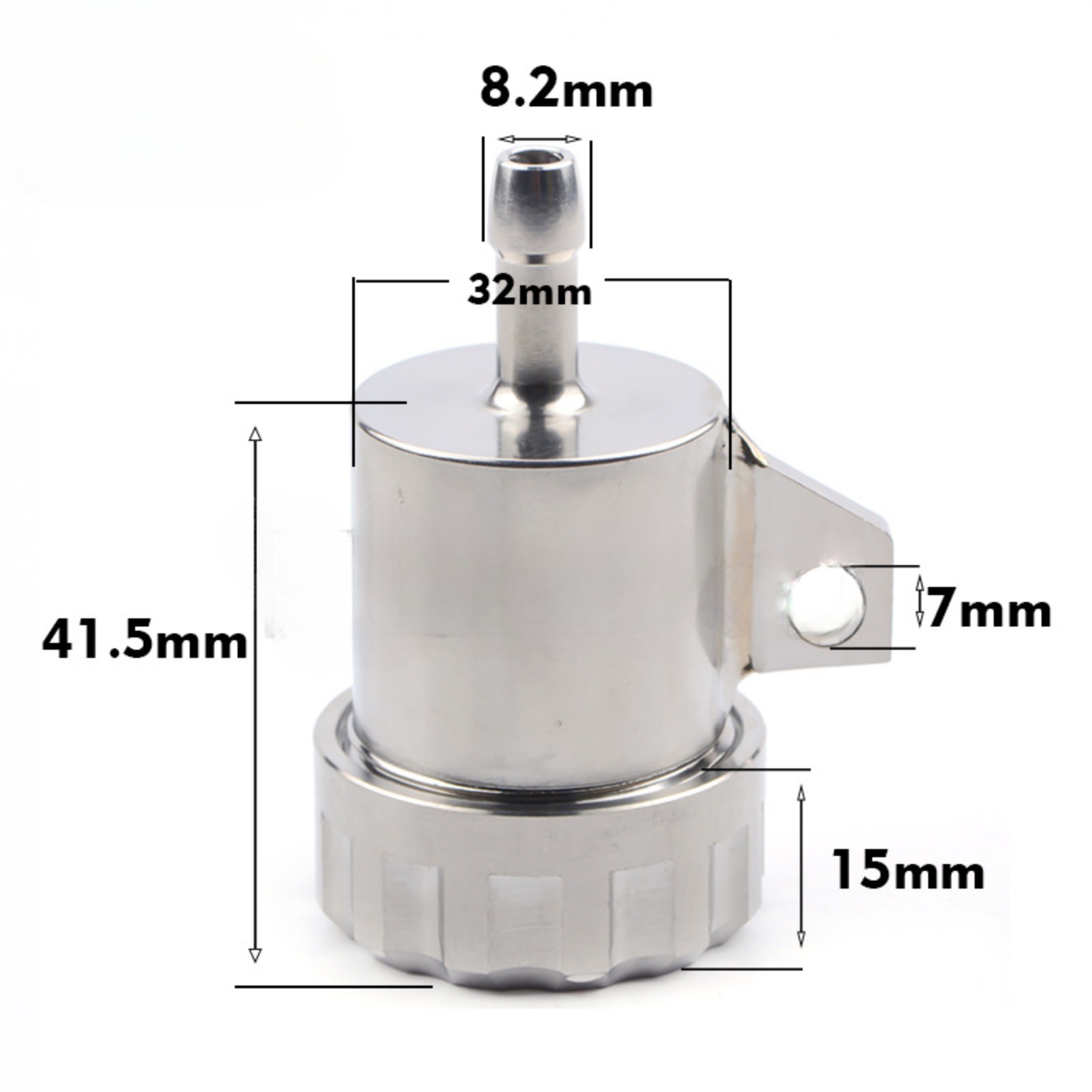 CNC Titanium Alloy Motorcycle Brake Clutch Tank Cylinder Oil Cup Fluid Reservoir