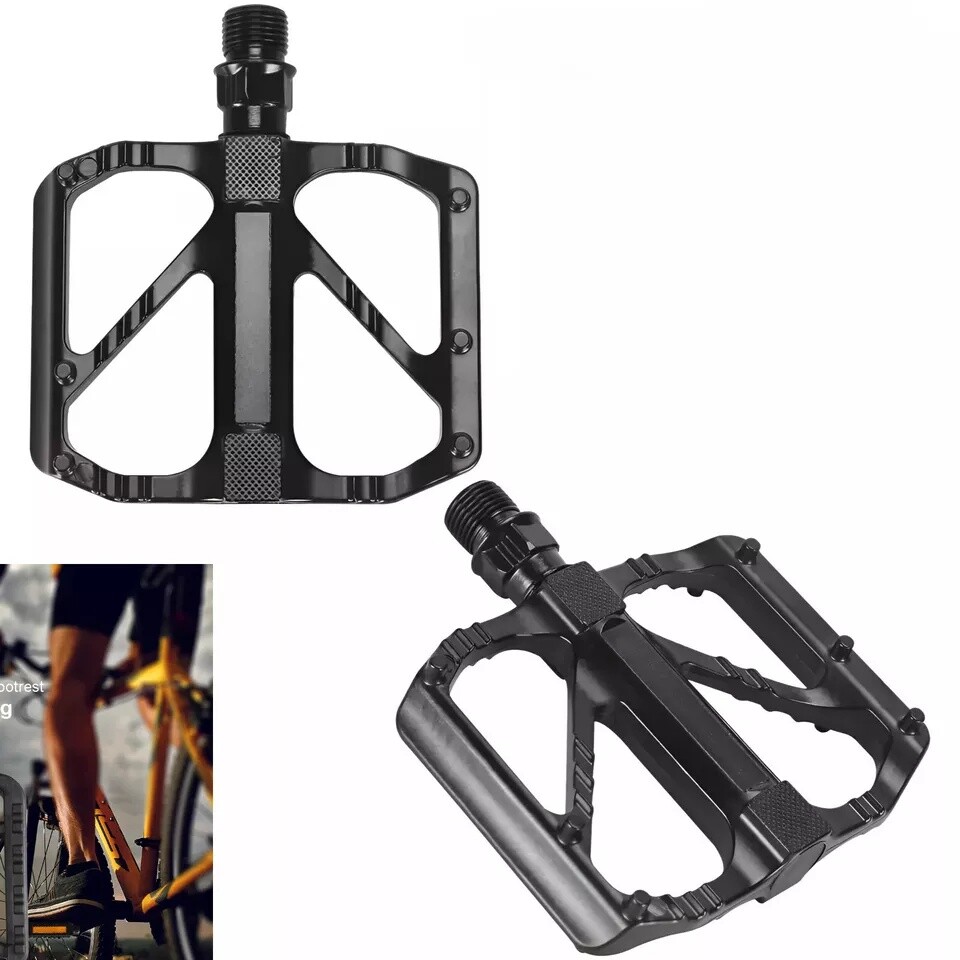 2 Pcs 9/16″ Bike Pedals MTB Road Bicycle Aluminum Alloy Non-Slip Sealed Bearing