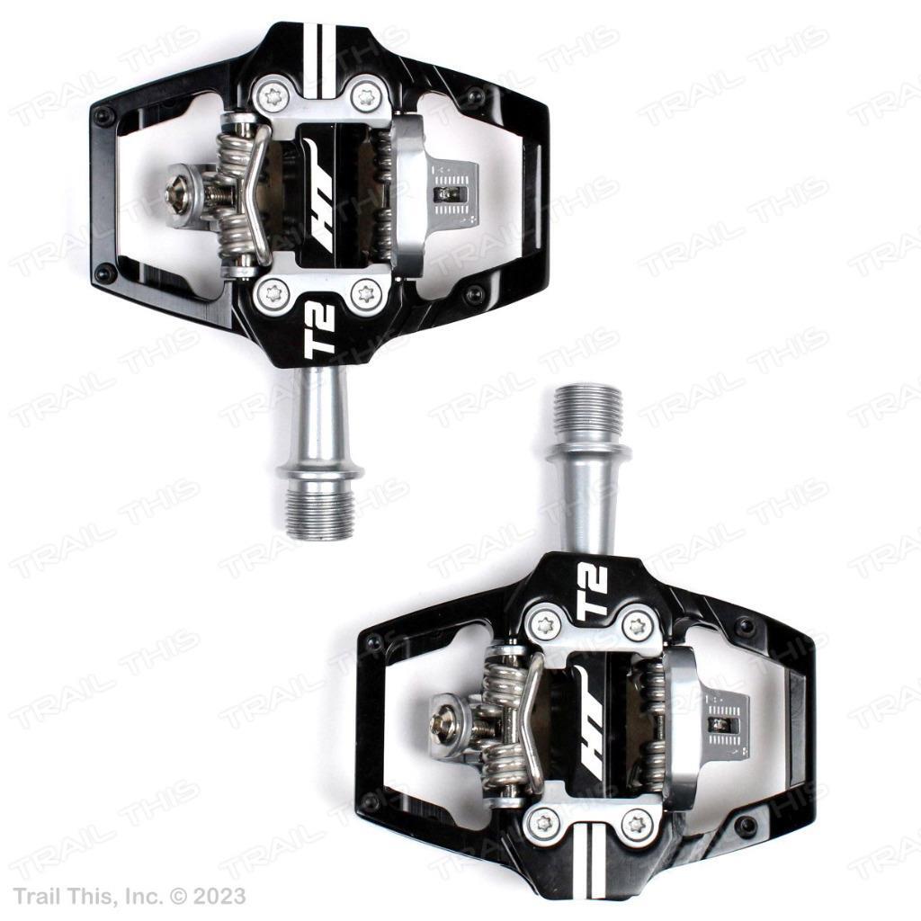 HT Components T2 Eduro Race Style Bicycle CrMo Clipless/Platform Pedals – Black