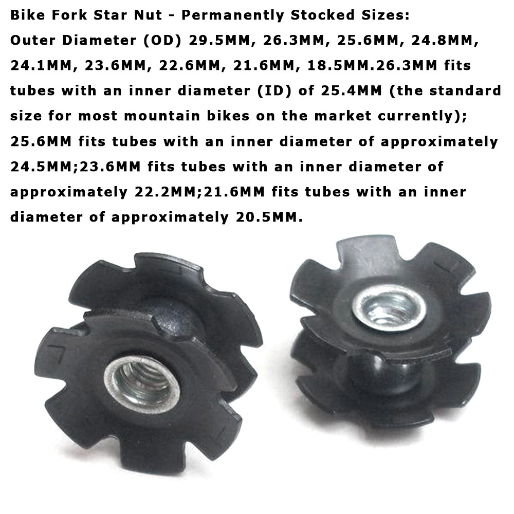 Precision-Made Compact 2x Sunflower fitk Star Nut & Headset Bowl Screws fit Bike