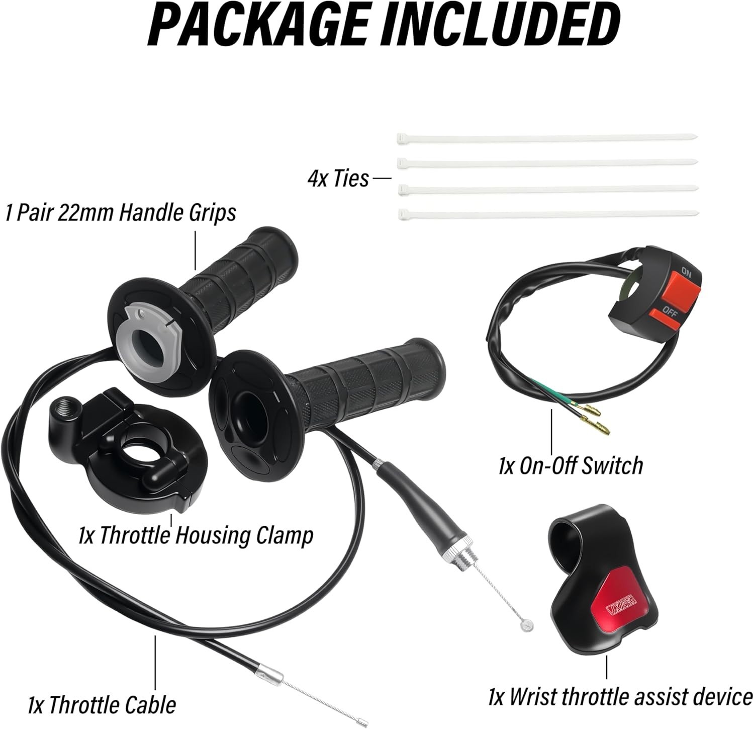 Universal Mini Bike Throttle Assembly&Cable Kit | Direct Replacement for Cole…
