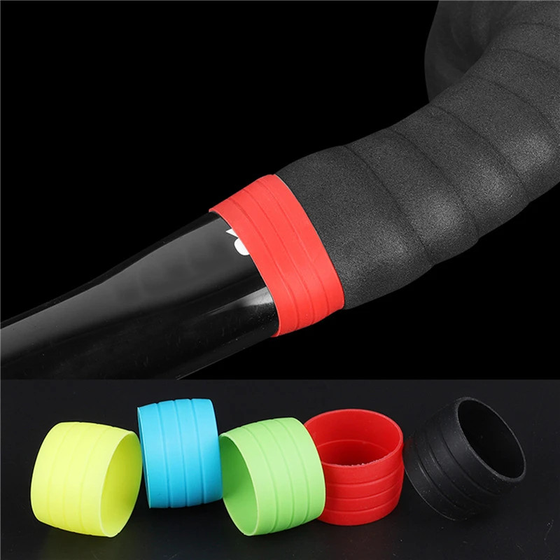 Bicycle Handlebar Plug 2pcs Silicone Anti-skip Fixed Ring Road Bike Shift Handle