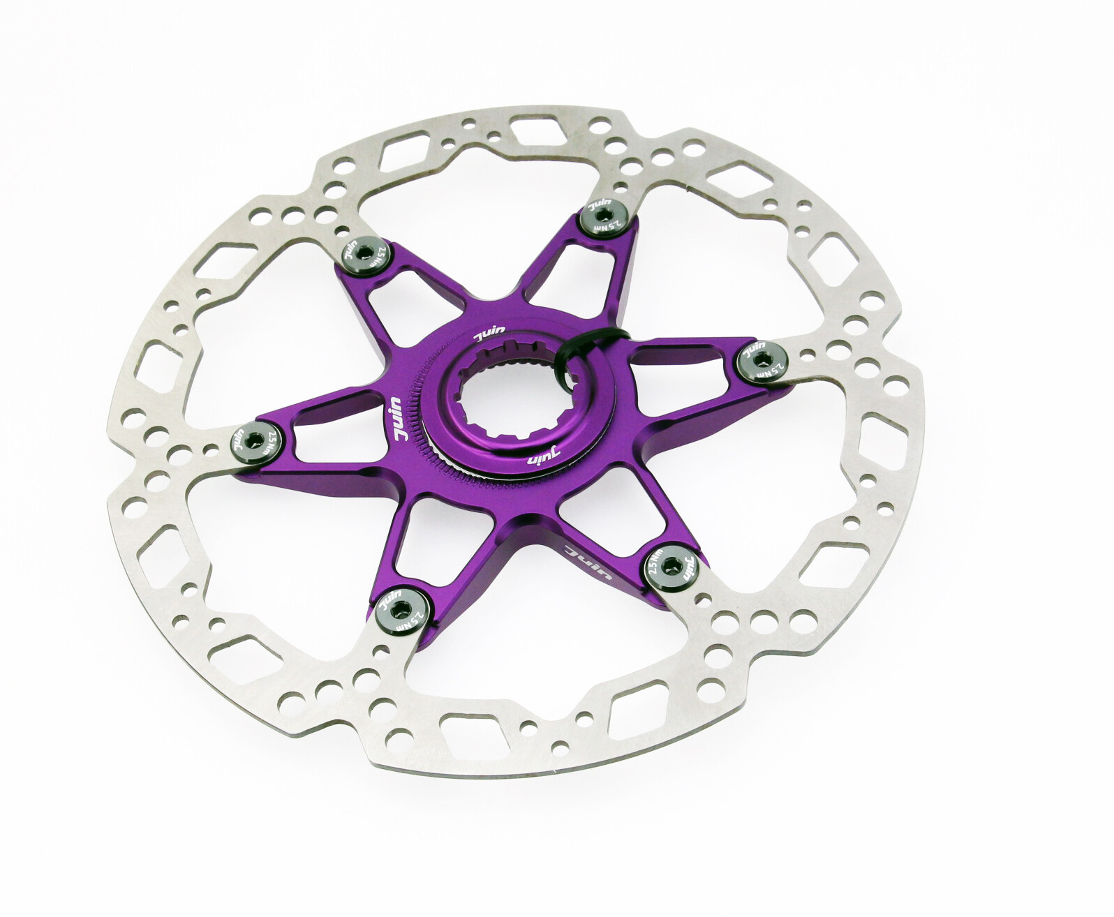 Juin Tech RT01 Purple Centerlock Floating Rotors 160/140mm Pair Road Bike Upgrad