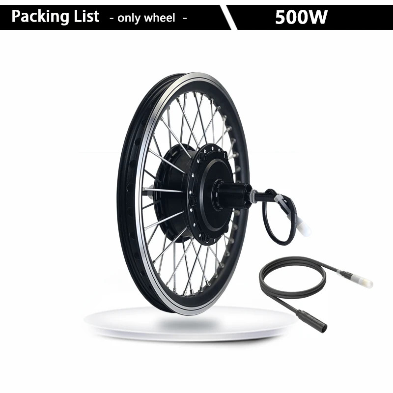 Electric Bike Motor Kit 36V 48V 500W Rear Cassette Brushless Hub Motor Wheel