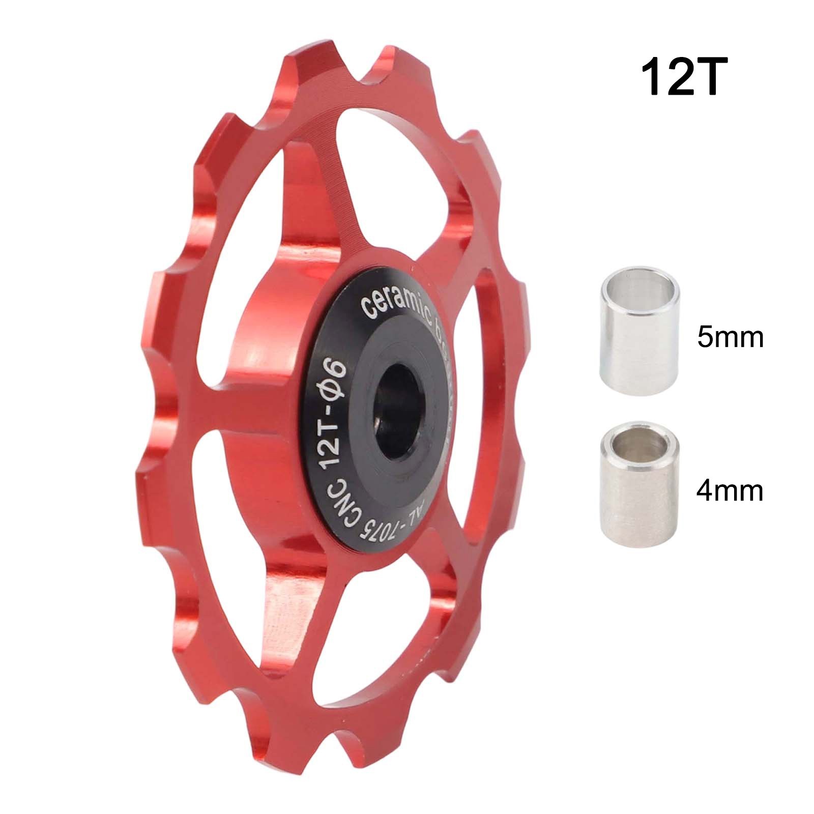 Pratical Rear Derailleur Pulley Aluminum Alloy Ceramics Sealed Steel Bearing