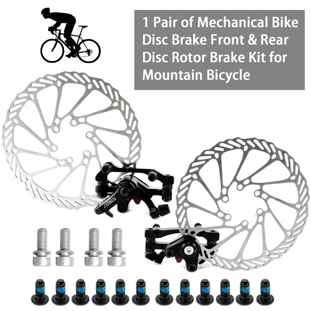 Bike Disc Brake Front & Rear Disc 160 mm Rotor Brake Kit for Mountain Bicycle [