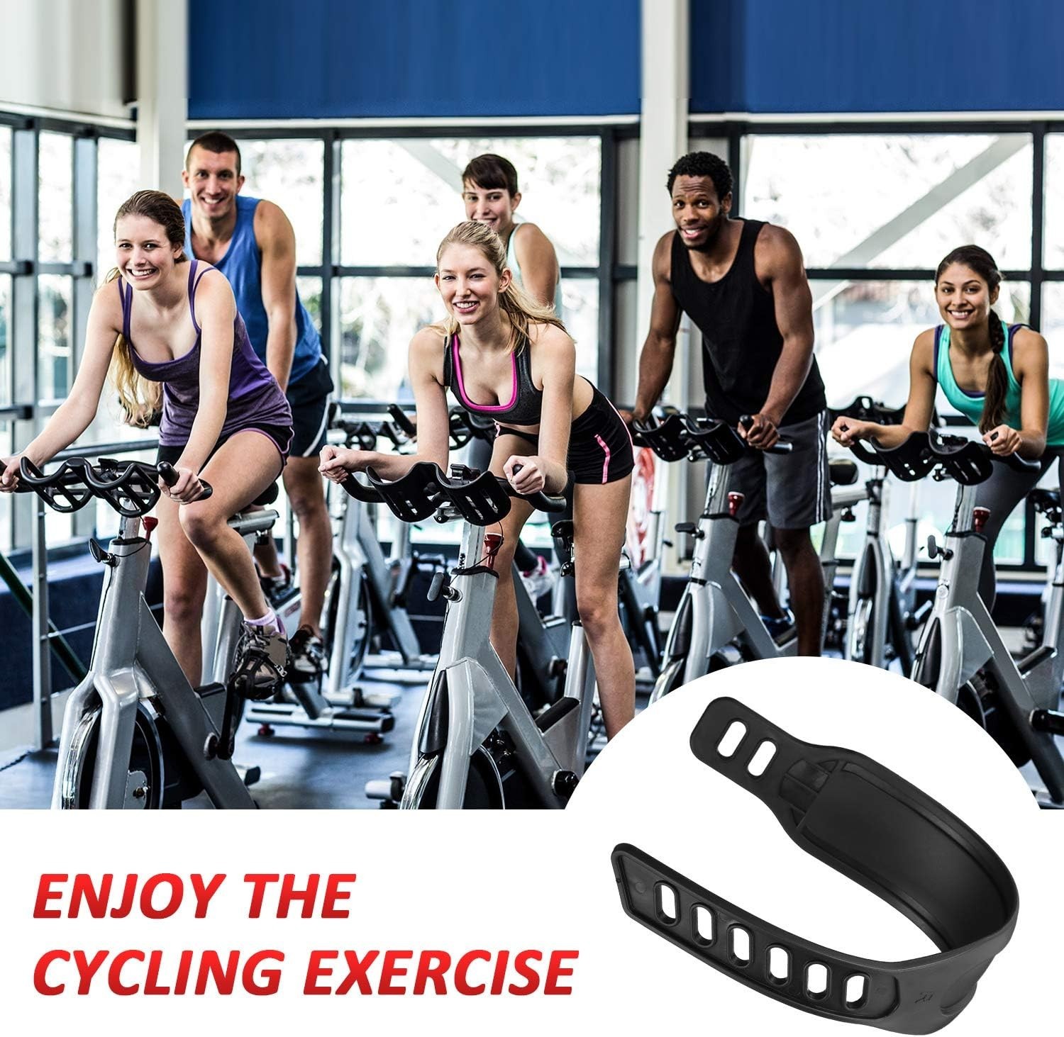 Universal Fit Stationary Bike Pedal Straps – Adjustable & Non-Slip Grip