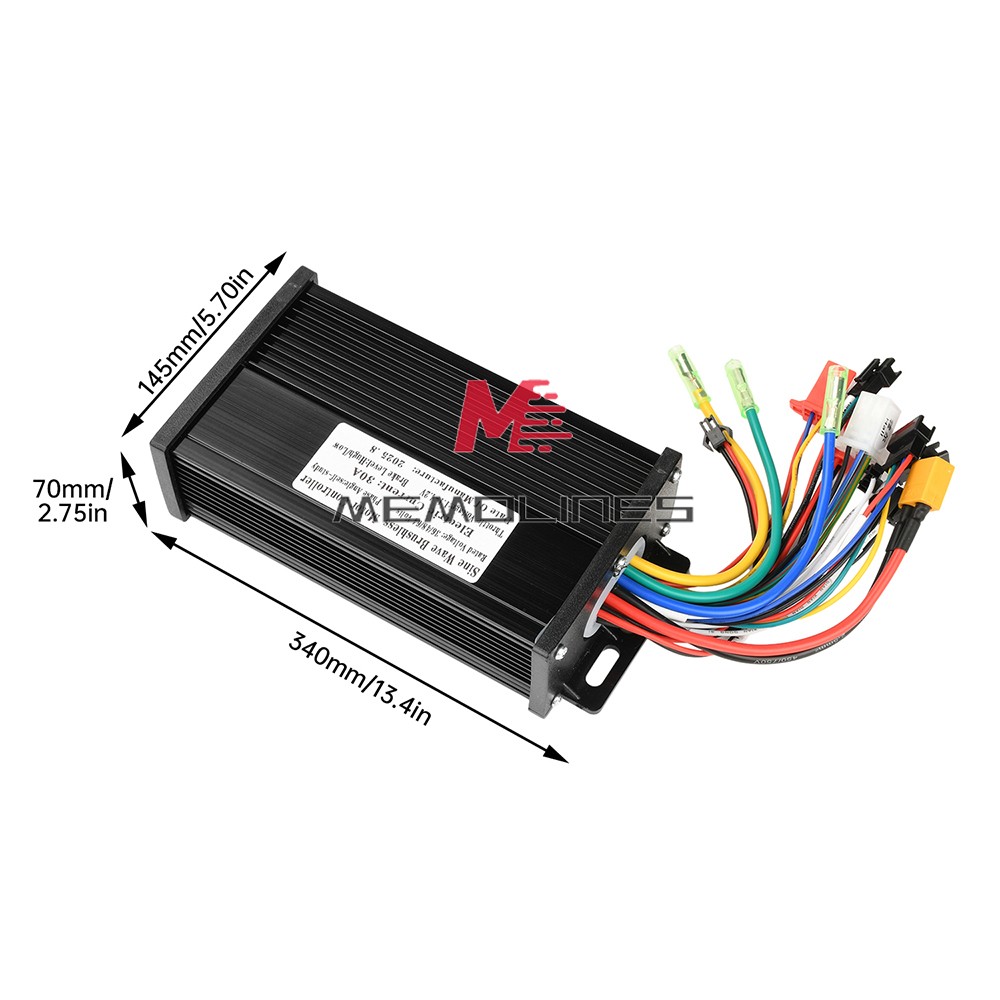 36V 48V 64V 40A 30A 20A Brushless Motor Controller E-Bike S866 LCD Display Meter