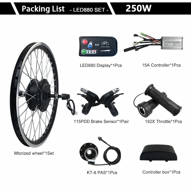 36V 48V 250W Electric Bicycle Brushless Gear Rear Wheel Hub Motor 16-29inch 700C