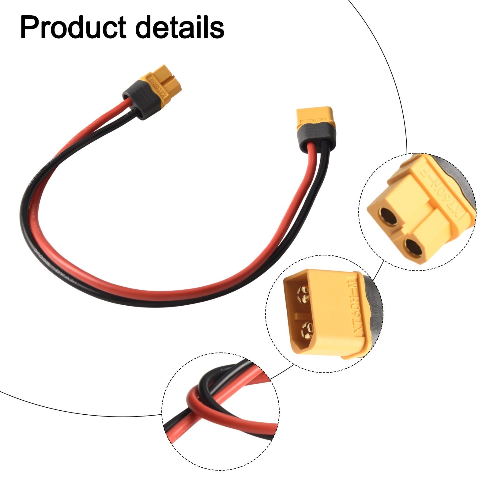Reliable For XT60H male connector extension cable suitable for power supply
