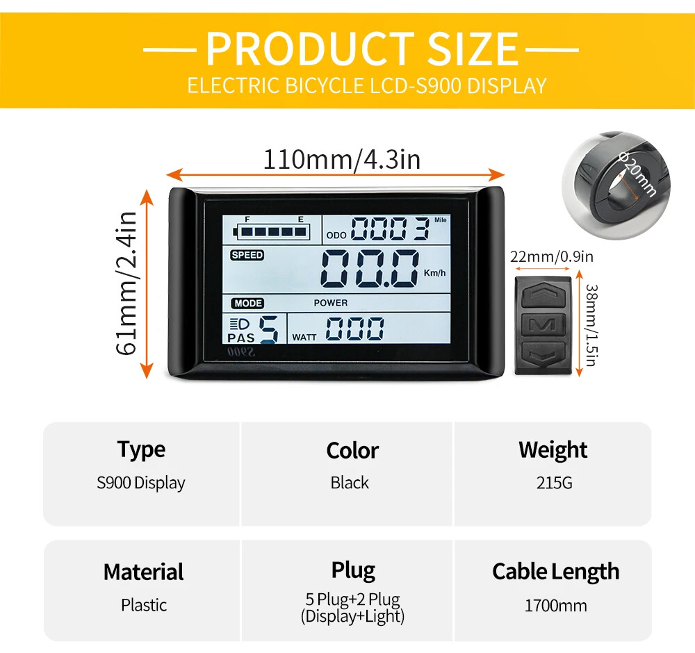 1000W 1500W 2000W 3000W MTB Ebike 60A Sinewave Dual Mode Controller LED Display