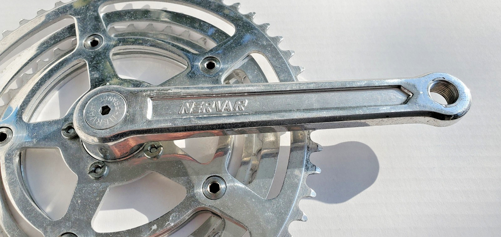 Vtg Nervar Bicycle Crank Set 54/40 BSA Stronglight Trek Motobecane Peugeot 70’s