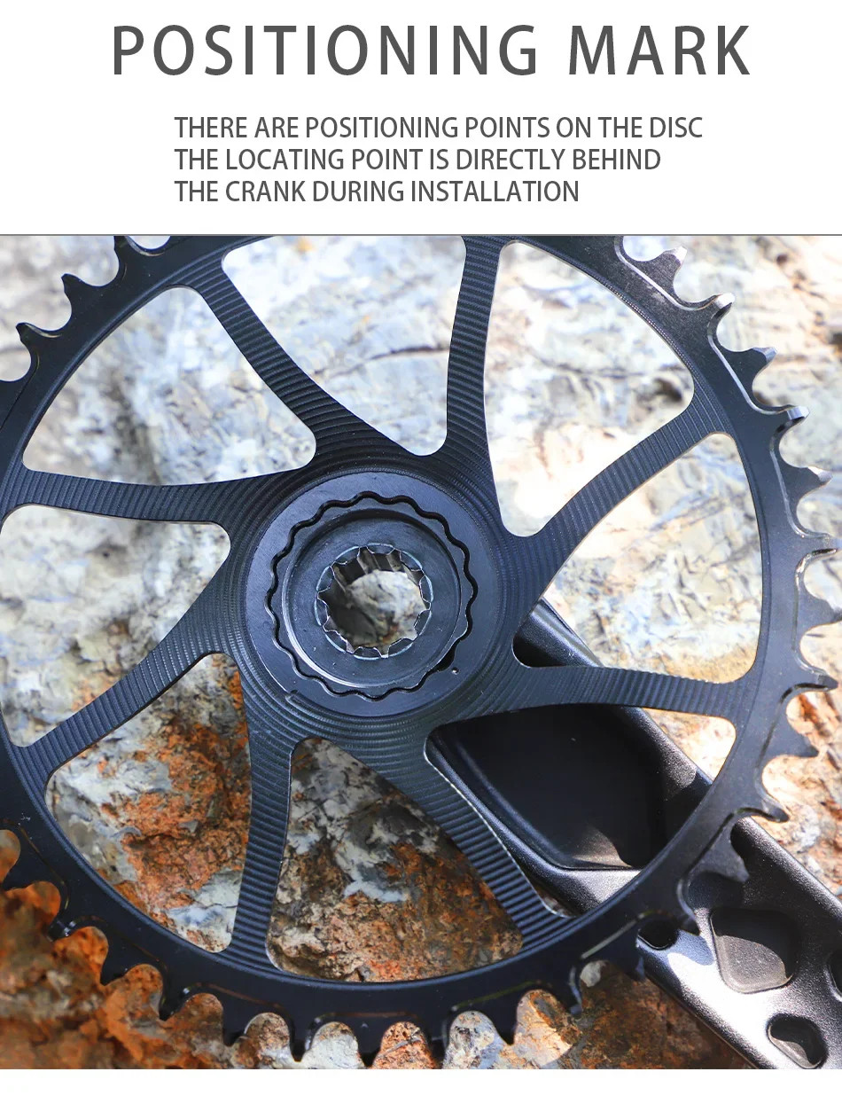 6mm Offset Narrow Wide Chainrings for Straight Mounted Crank 9/10/11/12 Speed