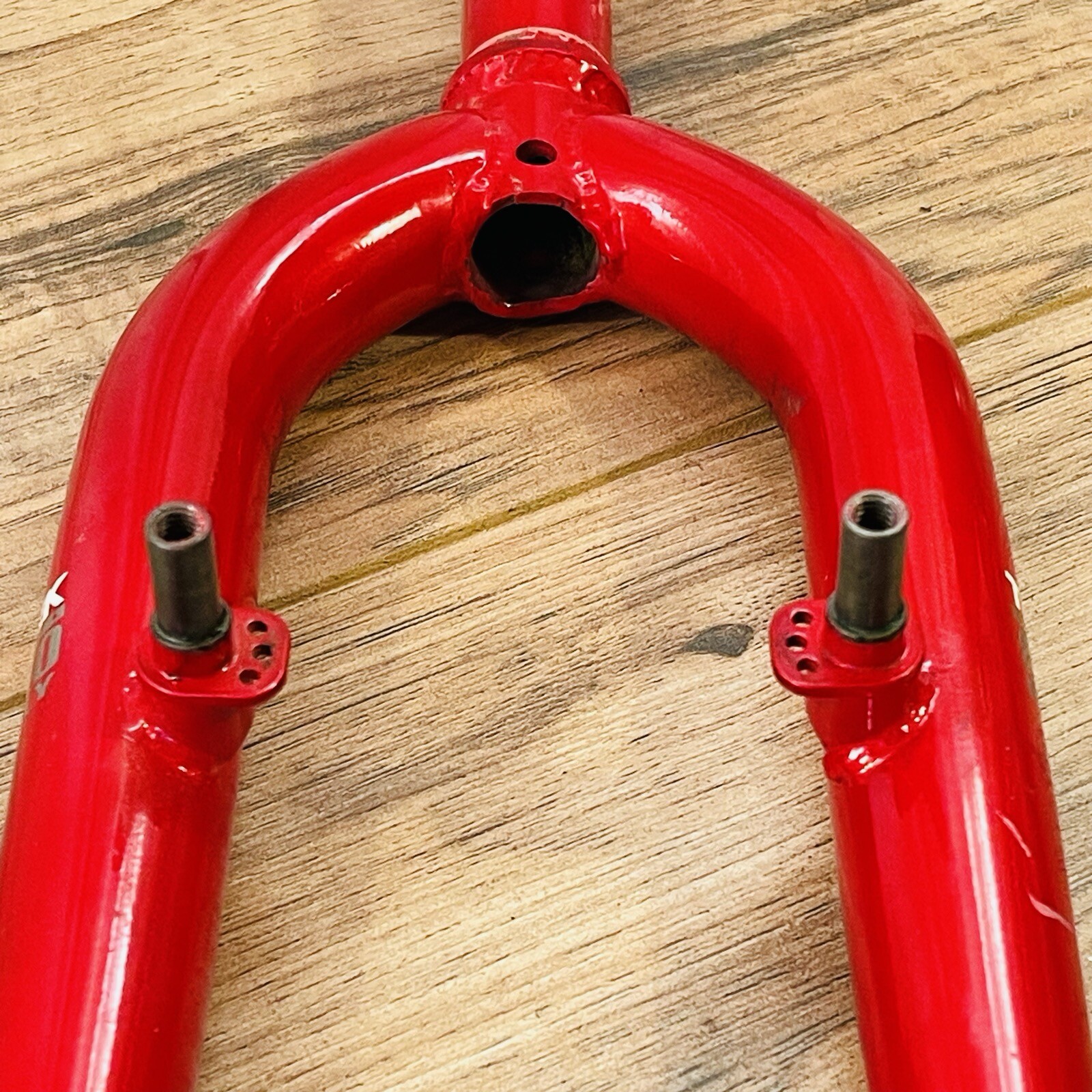 Trek Full Chromoly Steel MTB Fork 1-Inch Threaded 26 188 Steerer 395 AtoC Red 