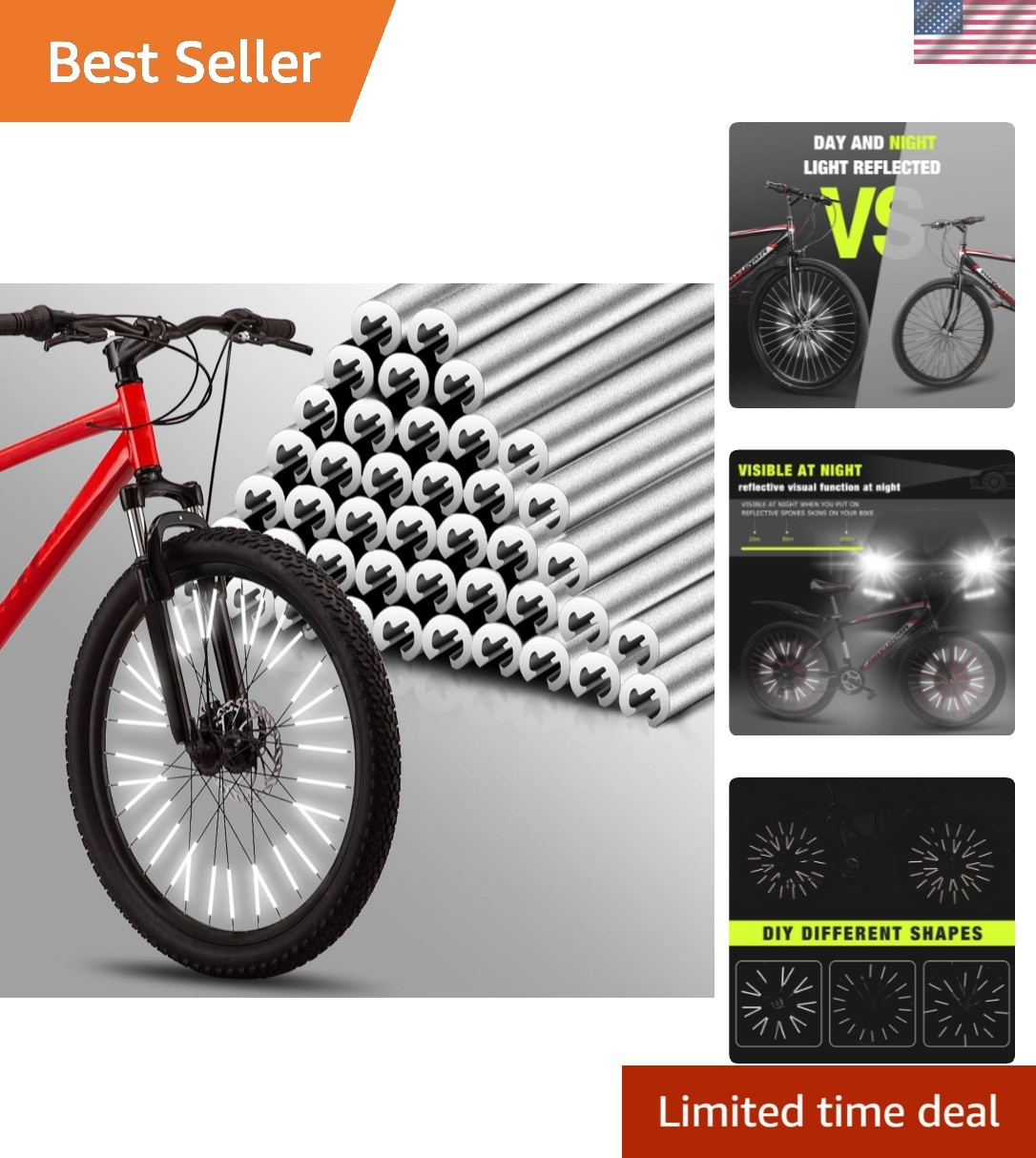 36 PCS Spokes Reflectors – Spoke Skin Spoke Covers Trim Wrap Cover Decoration…