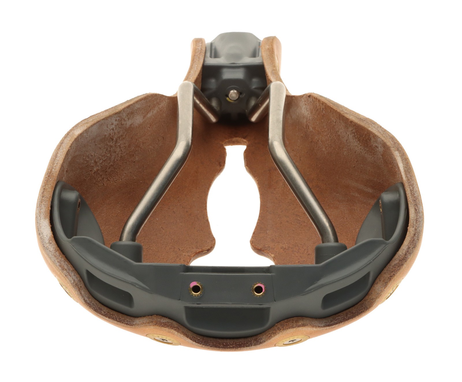 Gilles Berthoud Agnel Open Saddle Titanium Rails Hard Leather Natural NEW NOS