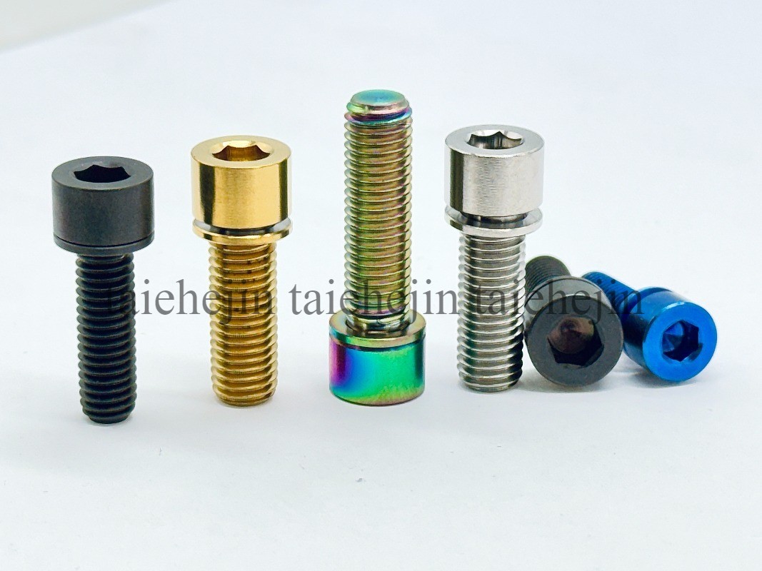 6pcs M8x20/25mm Titanium Socket Cap Head Bolts Screws Motorcycle Ti Bolt+Washers