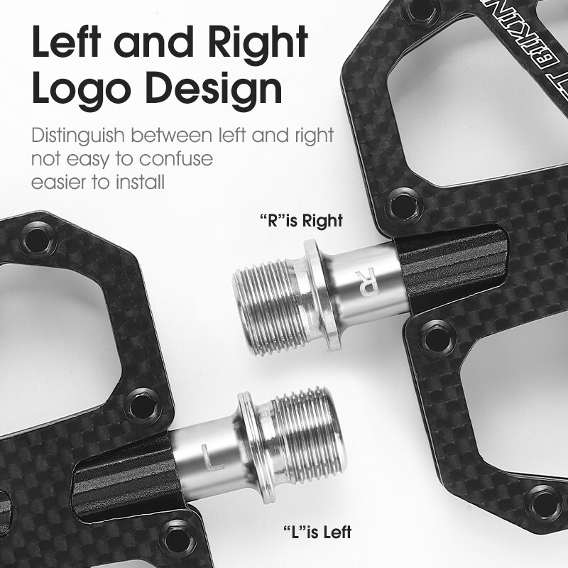 Bike Pedals Ultralight T700 Carbon Fiber Titanium Axle 3 Bearings Bicycle Pedals