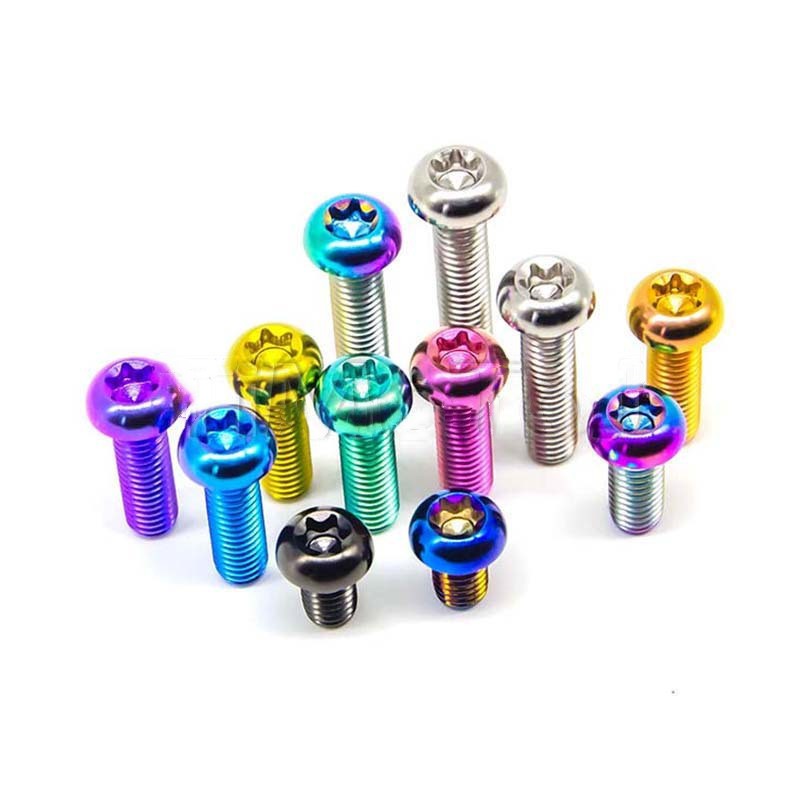 Titanium Bolts M6 Button Head Torx Screw 10 15 20 25 30 35mm 6pcs/package
