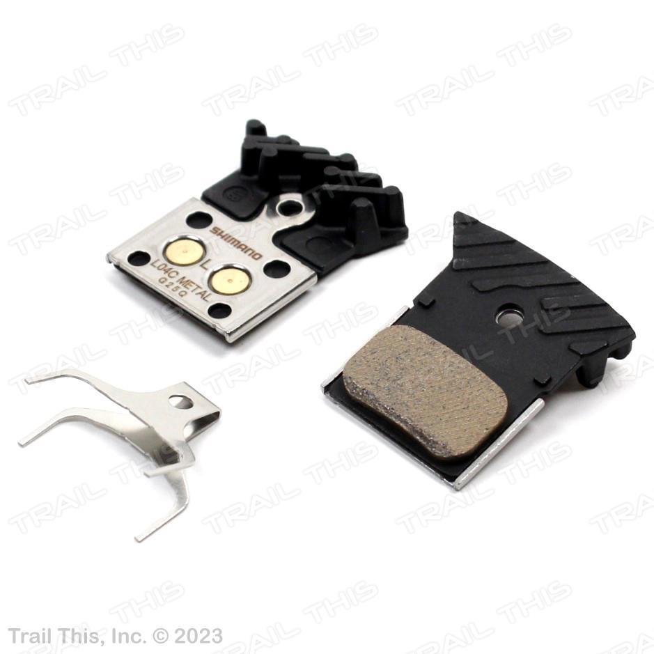 Shimano L04C-MF Road Bicycle Disc Brake Metal Pads with Fin fits DEORE XT M8100