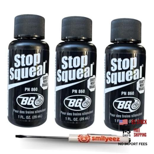 BG Stop Squeal Brake Noise Eliminator PN 860 – 1 fl. oz. 3 Bottles
