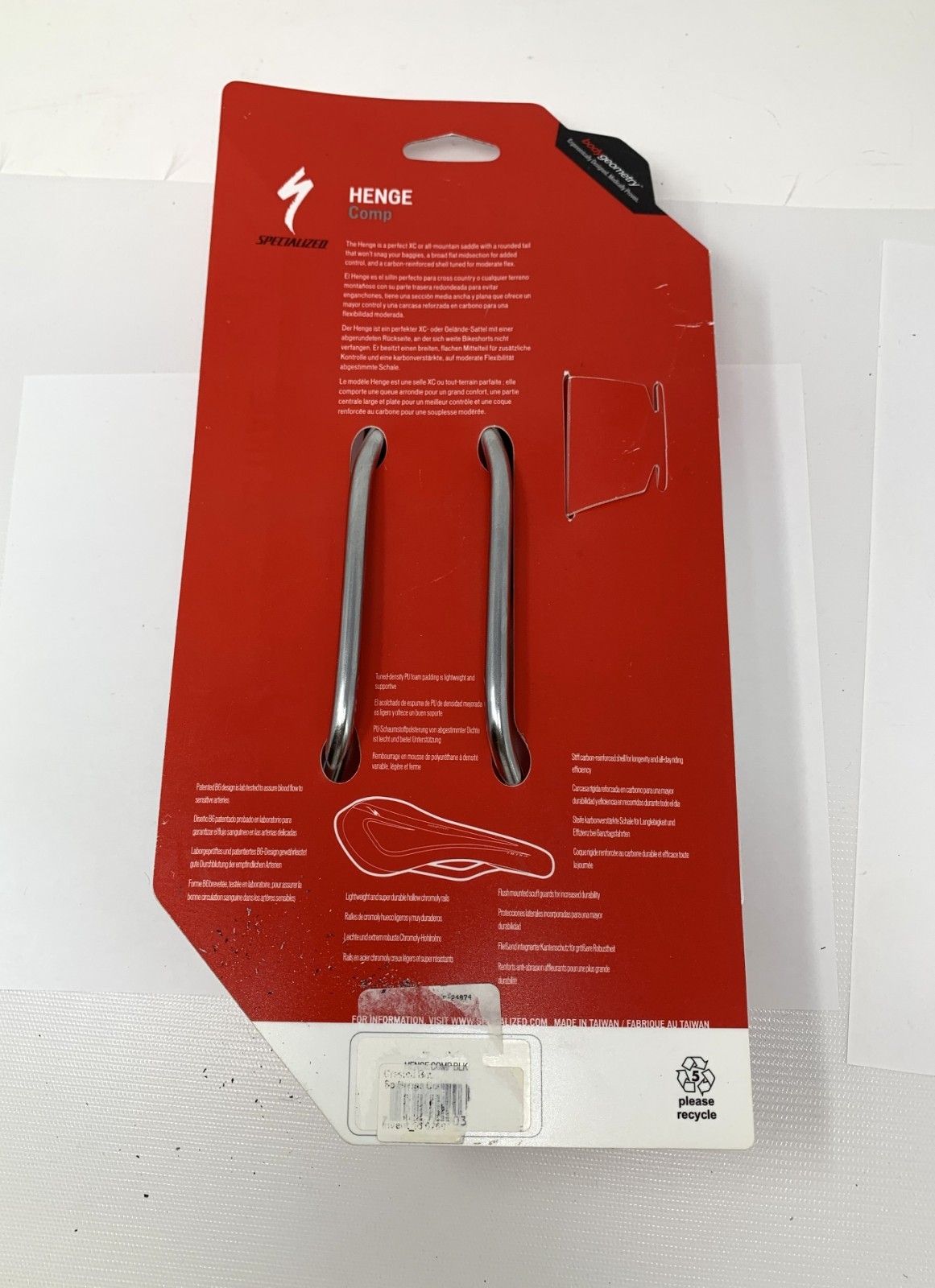 Specialized Henge Comp 143 Hollow Crmo Saddle – New