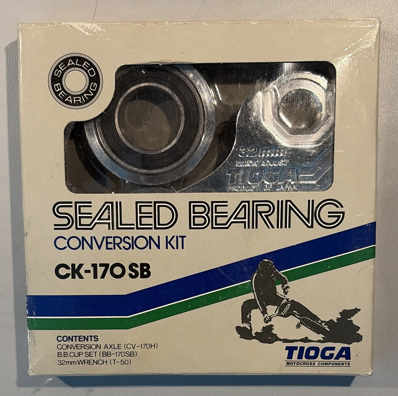 Tioga CK-170SB Sealed Bearing BMX Bottom Bracket Kit American 73mm Wrench