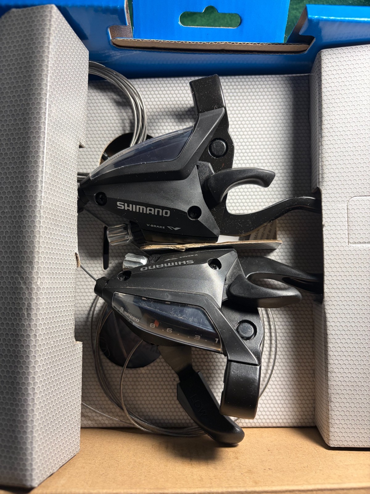 SHIMANO SHIFT/BRAKE LEVER SET, ST-EF500-2A, 3X8 SPEED, EZ-FIRE PLUS, 2F-ALLOY