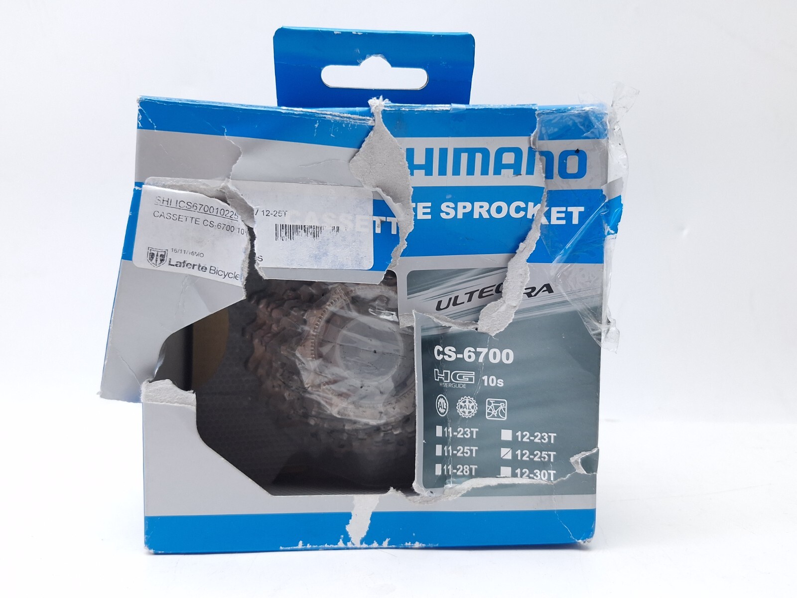 Shimano, Ultegra CS-6700, 10sp. cassette, 12-25T, 12-13-14-15-16-17-19-21-23-25