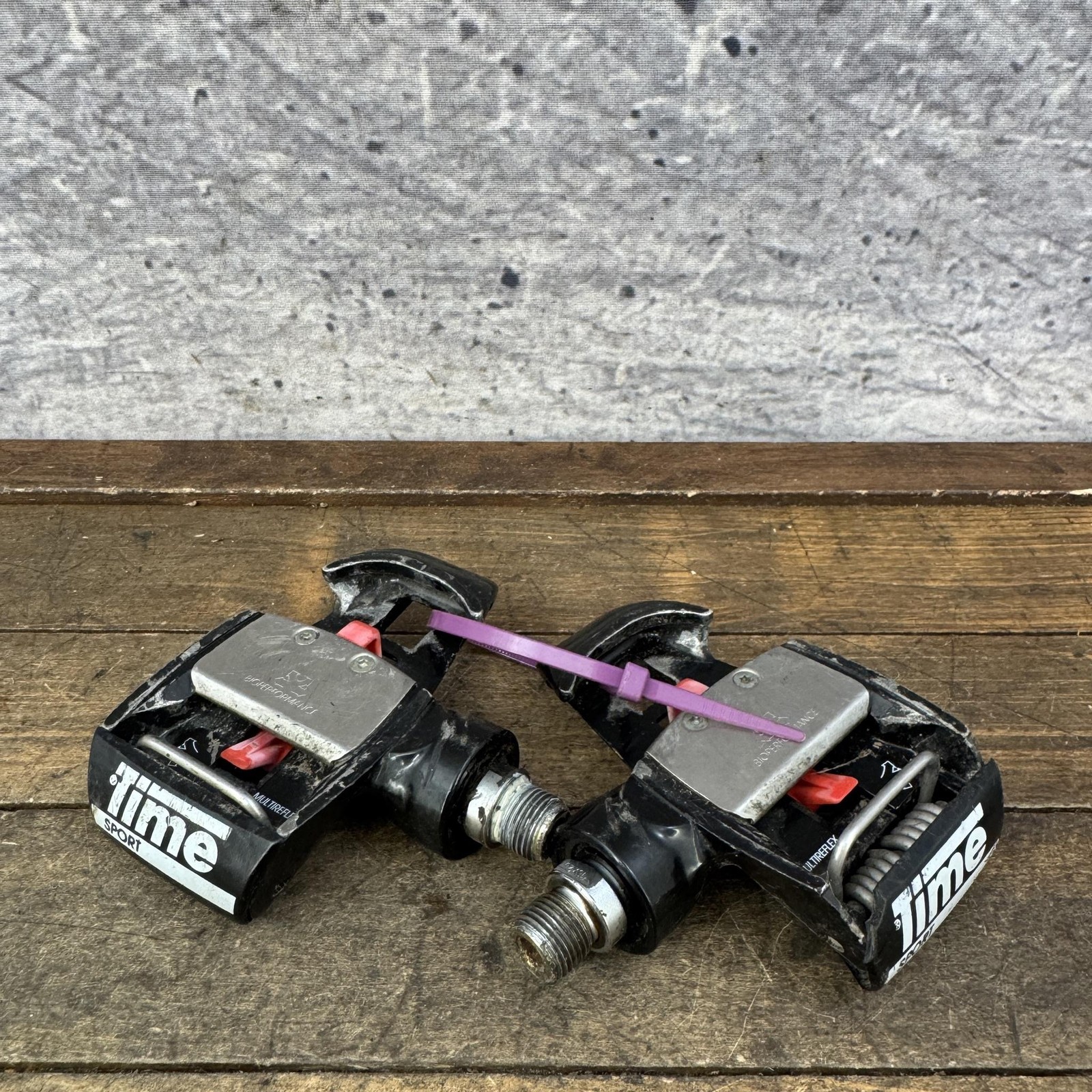 Vintage TIME Sport Bioperformance Clipless Road Bike Pedals 9/16 Black Pair