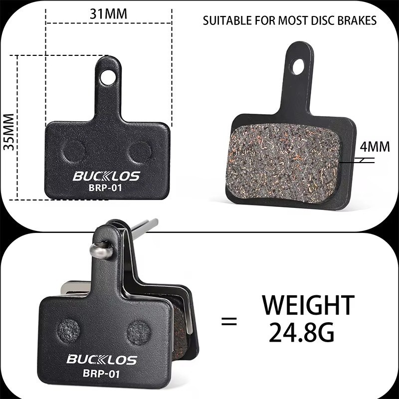 1-10 Pairs MTB Disc Brake Pads Resin & Semi-Metallic Quiet W/ Install Kit E-Bike