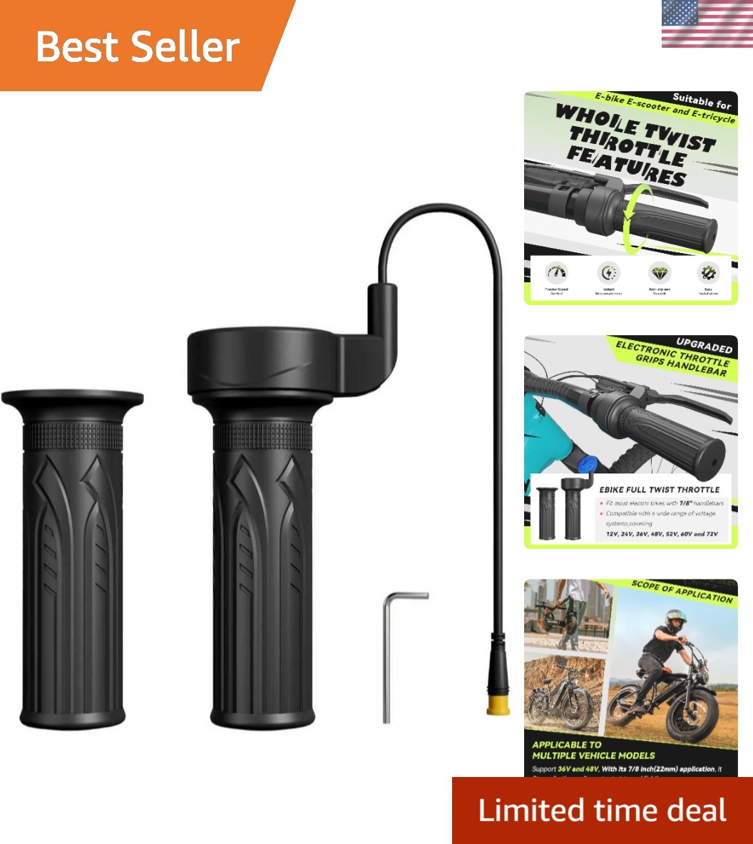 20X Full Twist Throttle 12V-72V Ebike Throttle, E-Bike Throttle for Electric …