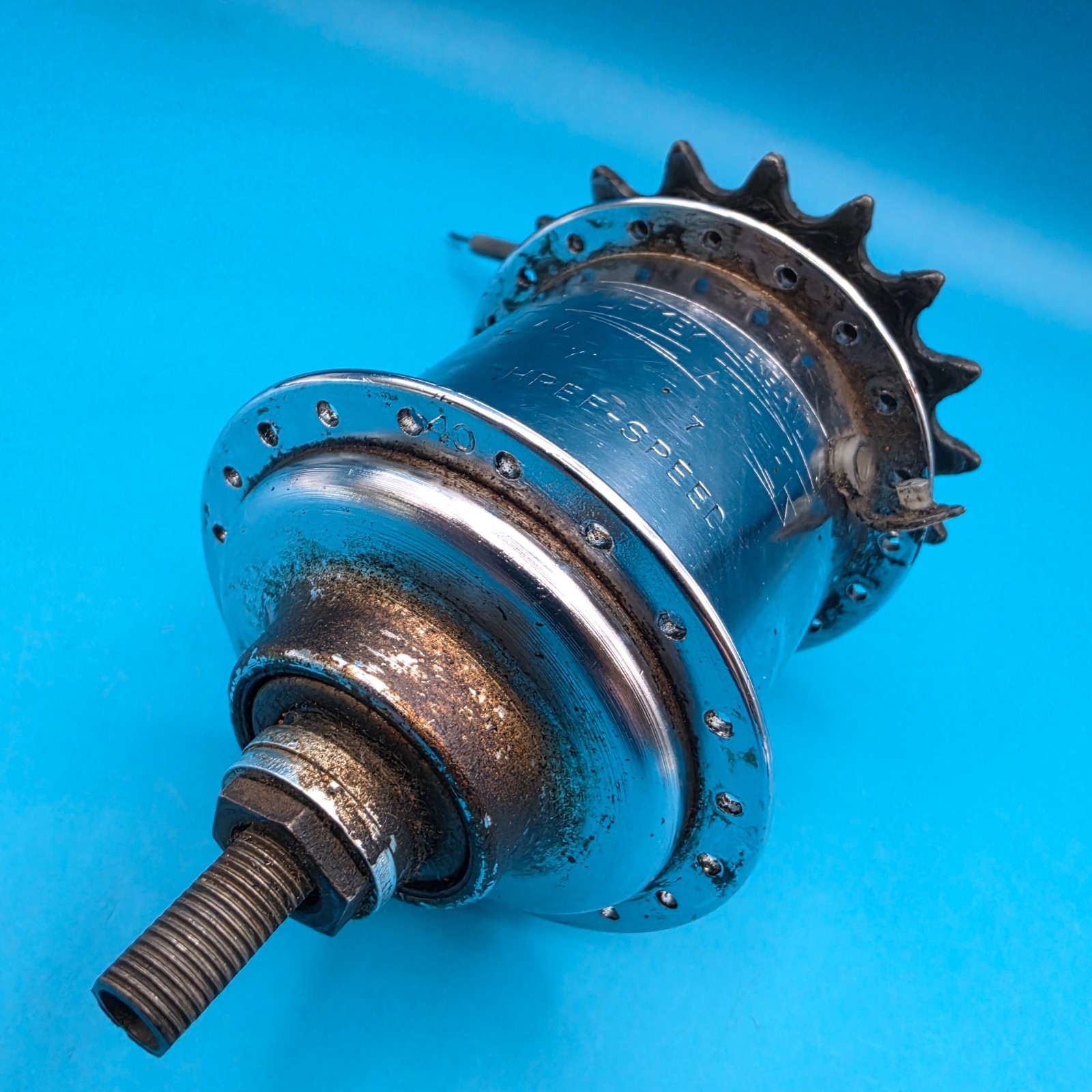 Sturmey Archer AW 3 Speed HUB Schwinn 40h Bicycle Vintage g6