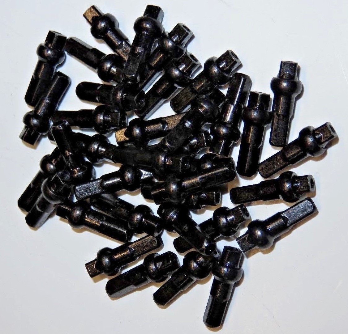 72 – 14g Double square bicycle Brass Black spoke nipple 16mm DSN