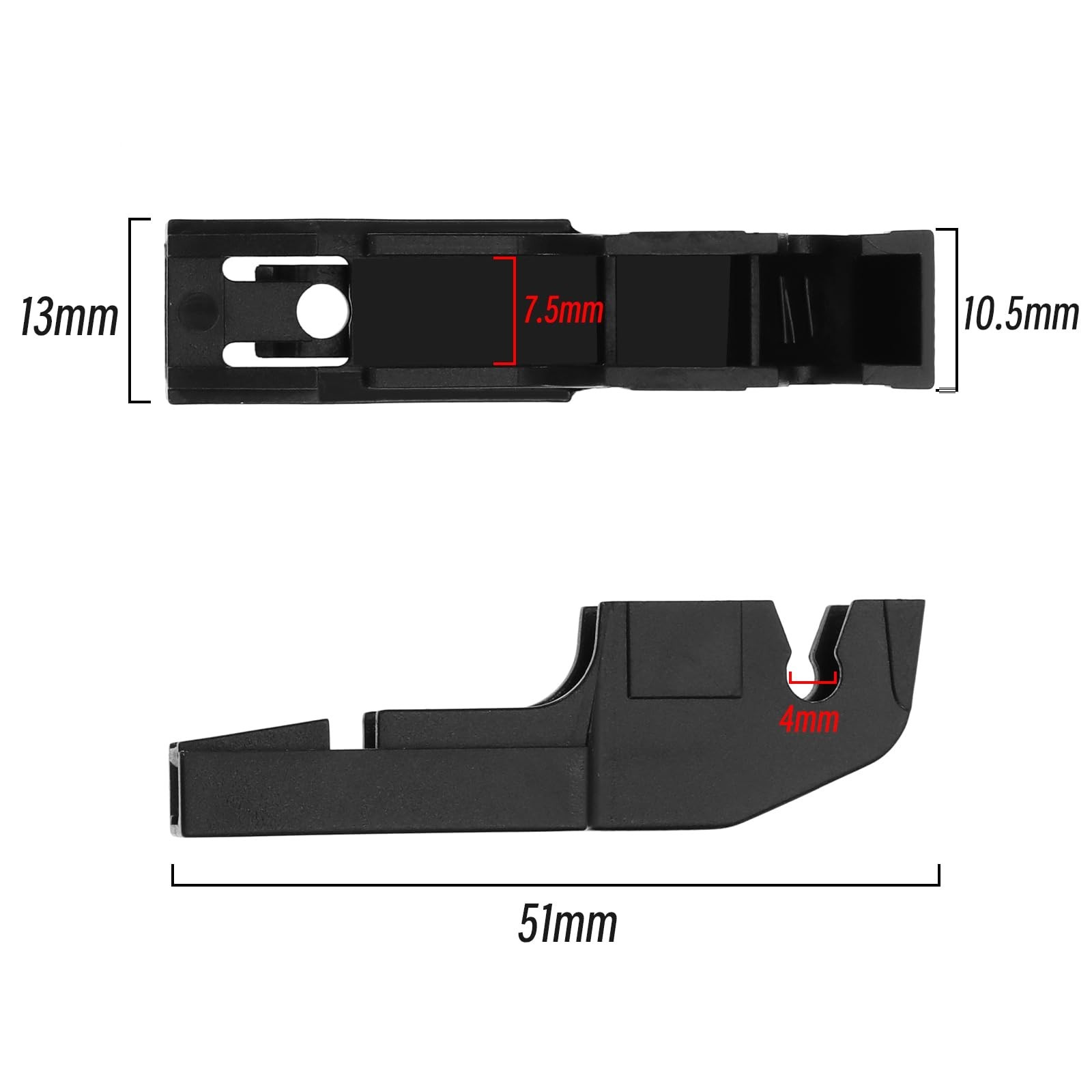 The Lord of the Tools 4 Pcs Front Wiper Blades Arm Adapter Clip for Bayonet T…