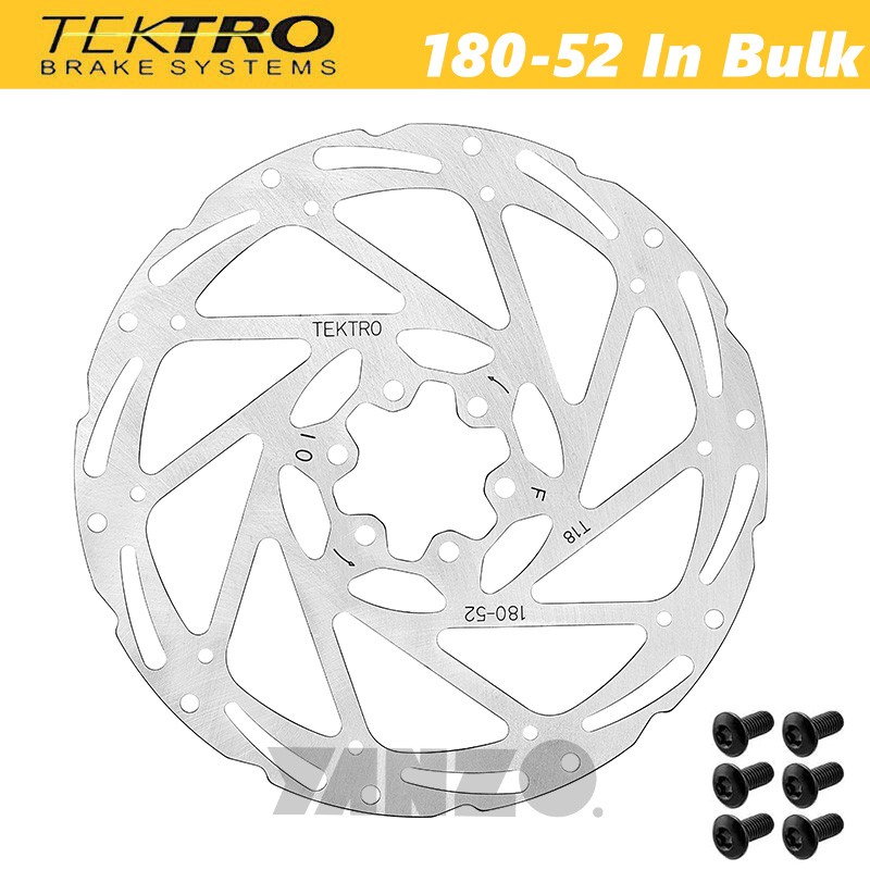 TEKTRO Bike Disc Brake Rotor TR180-52 6 Bolts 1.8mm Thickness 180-24 Upgraded