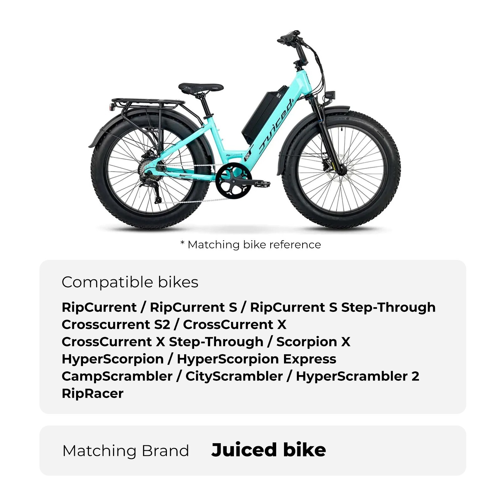 52V 15.6Ah 19.2Ah Juiced Bike Battery Electric Bike Batteries Replacement