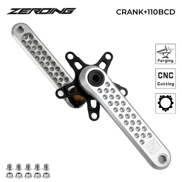 Road Bike Crankset Grave Hollow Crank 165/170/175mm 110BCD Bike Part 11/12 Speed