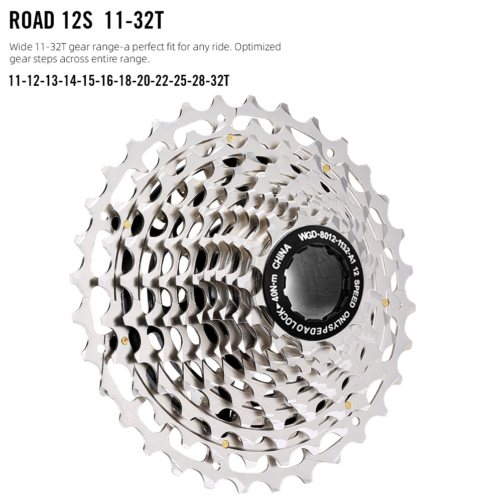 12 Speed Road Cassette 11-32T & Chain 126L Combo DLC CNC 228g for Shimano SRAM