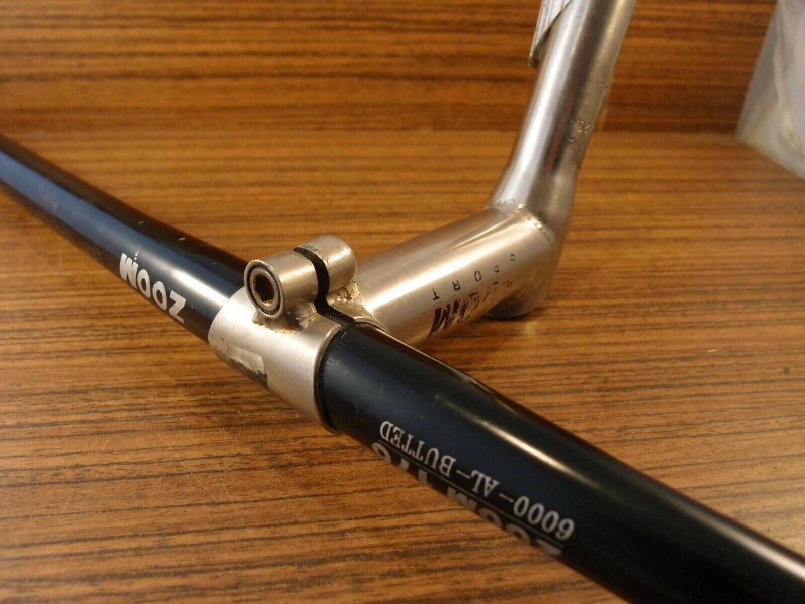 1990’s MTB aluminium flat handlebar ZOOM + CrMo quill stem ZOOM 25.4 mm