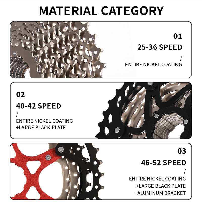 MTB Cassette 8/9/10/11S fits Shimano/Sram 11-50T Mountain Bike Bicycle Sprocket