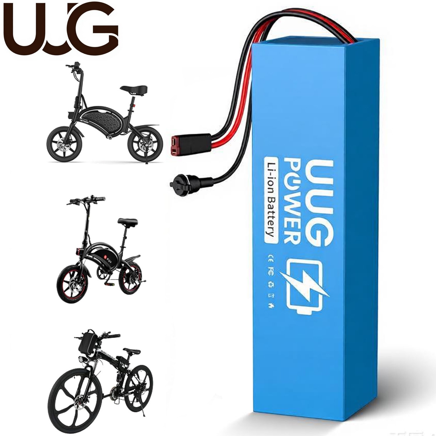 UUG 48V 8AH Lithium Battery for 200W-1000W Ebike Electric Bicycle Battery