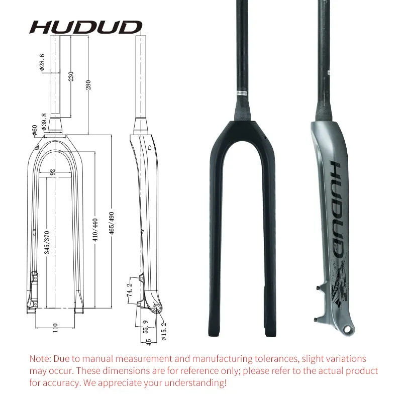 27.5/29 Inches Carbon MTB Fork Boost Thru Axle 15*110mm Tapered Internal Routing